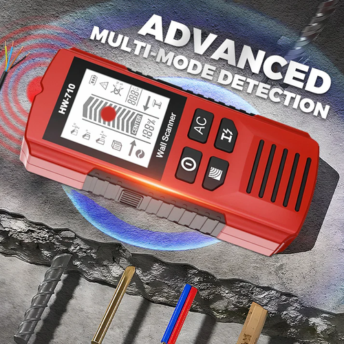 Multi-function handheld metal and wall detector 5 in 1 wall keel detector Metal Wooden keel AC voltage charged detection Wall scanner with automatic calibration Lightweight LCD screen Electric box detector