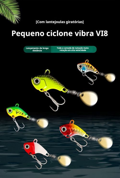 🎣Isca Artificial  Mini Tornado Spinner Vibração Longo Alcance​