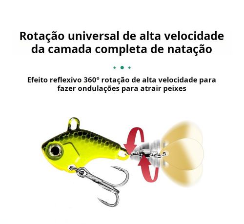 🎣Isca Artificial  Mini Tornado Spinner Vibração Longo Alcance​