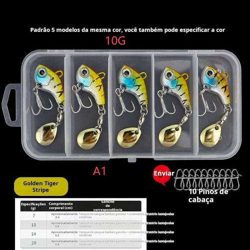 🎣Isca Artificial  Mini Tornado Spinner Vibração Longo Alcance​