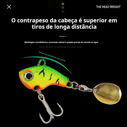 🎣Isca Artificial  Mini Tornado Spinner Vibração Longo Alcance​