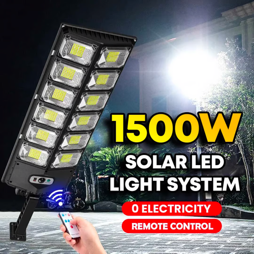 ⏰1500W Solar Led Light System（12 bulbs）