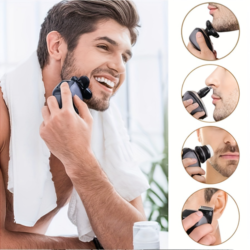 5 in 1 Rechargeable Head Shaver, Bald Head Razor Grooming Kit With Hair Clipper