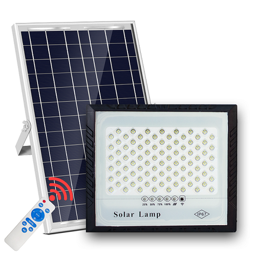 IP67 waterproof 60W solar floodlight with remote control