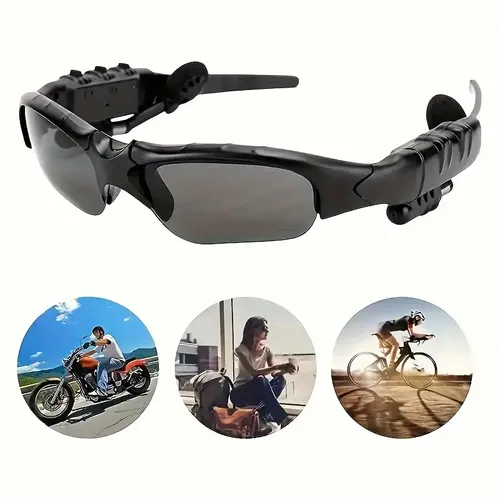 Wireless Bluetooth Sunglasses Anti-ray Stereo Music Bluetooth Headphones for Men Support Both Headset and Hands-Free (black-color)