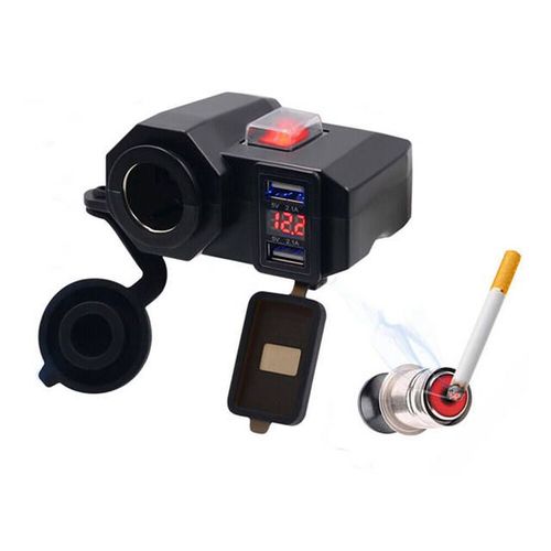 Motorcycle Waterproof Mobile Phone Charger Cigarette Lighter