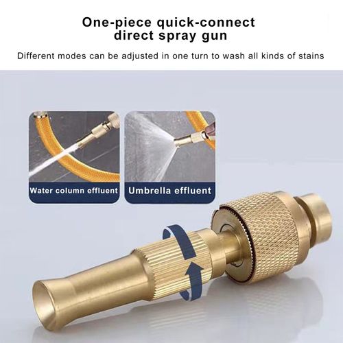 High Pressure Brass Water Hose Nozzle(4,6 gun + 4,6 connector)