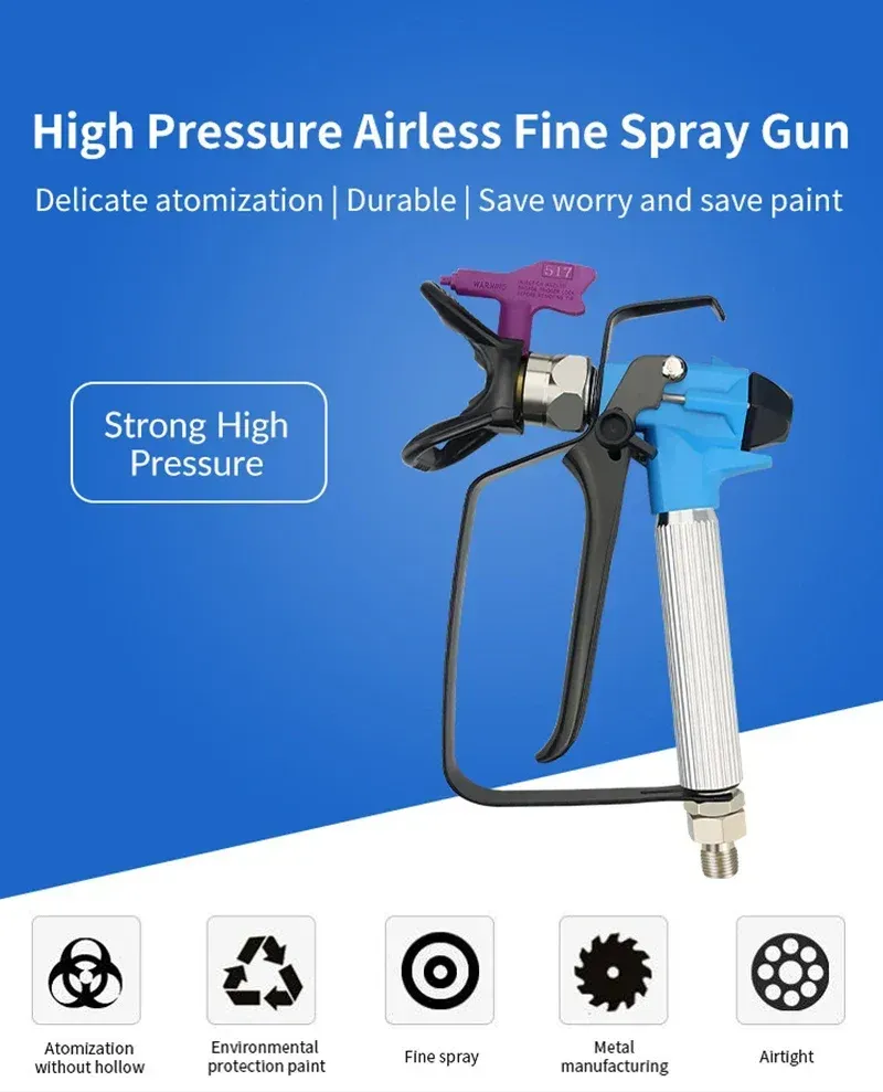 Professional 837 Airless Spray Gun With 517 Spray Nozzle