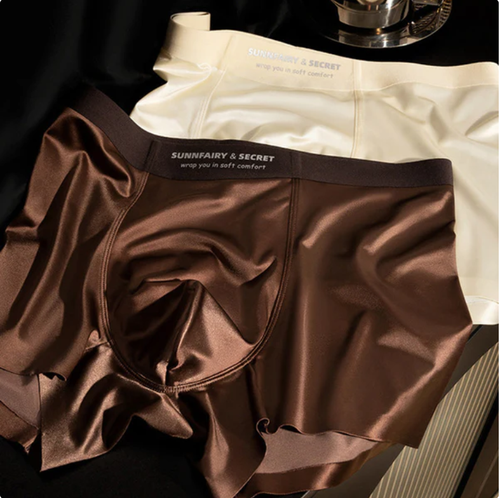 Ice Silk Mode Andningsaktiva Boxer Briefs för män