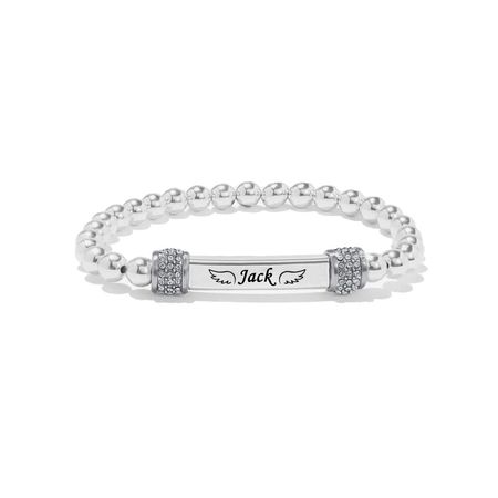 Pulsera conmemorativa de cuentas de nombre personalizado