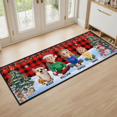 Alfombra personalizada Runner-Regalos de cumpleaños de Navidad personalizados para mamá, papá, hermano, hermana, niños-el amor crece más fuerte juntos