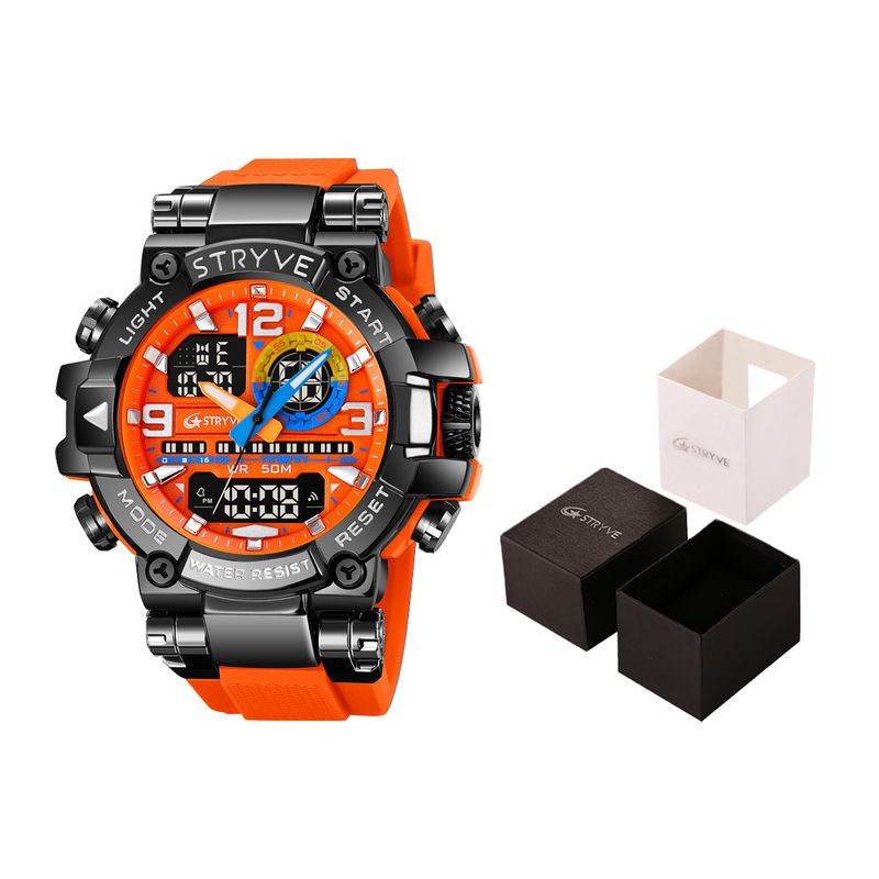 STRYVE Sports Luminous Electronic Waterproof Wristwatch, Multi-functional Cool Watch for Students