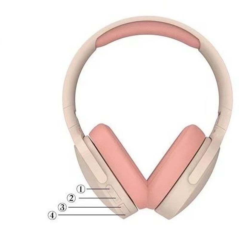 Over-ear Bluetooth headphones with long wireless battery life, compatible with various smartphones
