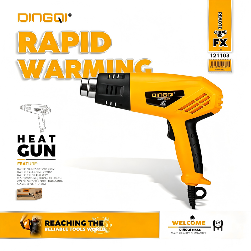 2000W Industrial Electric Heat Gun Dual Temperature Hot Air Blower for Shrink Wrapping Paint Removal and Plastic Welding