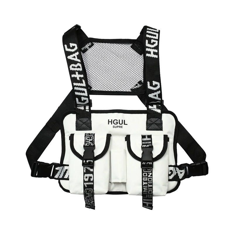 New trendy brand unisex shoulder vest chest bag, INS trendy workwear backpack, multi-functional tactical chest bag