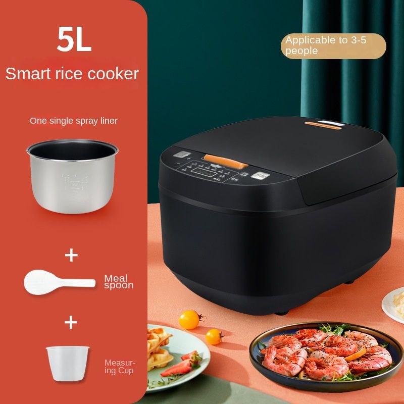 5L large-capacity rice cooker, non-stick ball kettle inner pot, intelligent multi-functional rice cooker for home use with timing and reservation functions