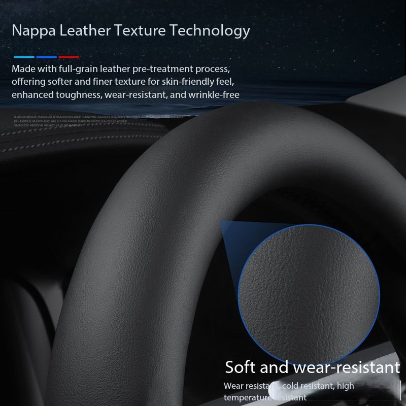 Genuine Leather Steering Wheel Cover for Nissan, Compatible with 14th Gen Sylphy, Teana, Tiida, Sunny, Qashqai, X-Trail and Kicks