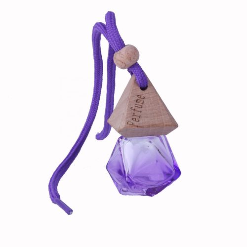 Car perfume aromatherapy pendant, car hanging ornament, long-lasting light fragrance essential oil, in-car pendant, hanging glass bottle with wooden cap