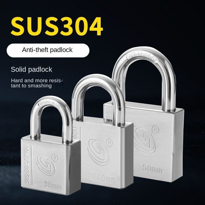 All-purpose open padlock, waterproof and rust-proof, imitation stainless steel padlock for household and dormitory use, universal lock with one key opening multiple locks