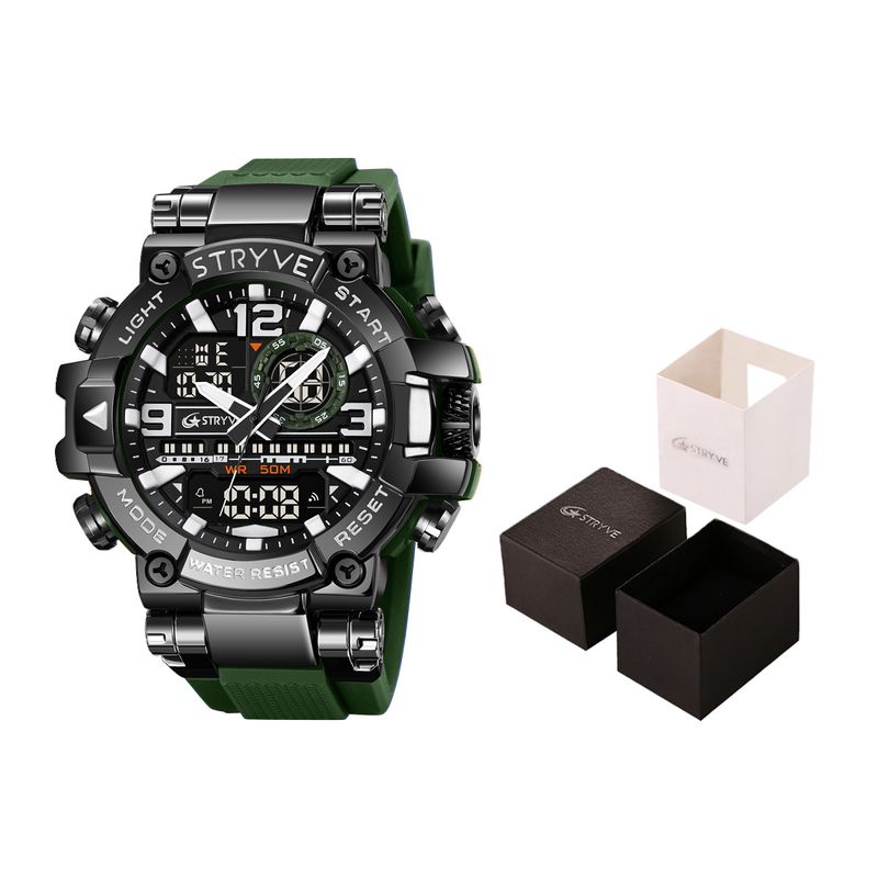 STRYVE Sports Luminous Electronic Waterproof Wristwatch, Multi-functional Cool Watch for Students