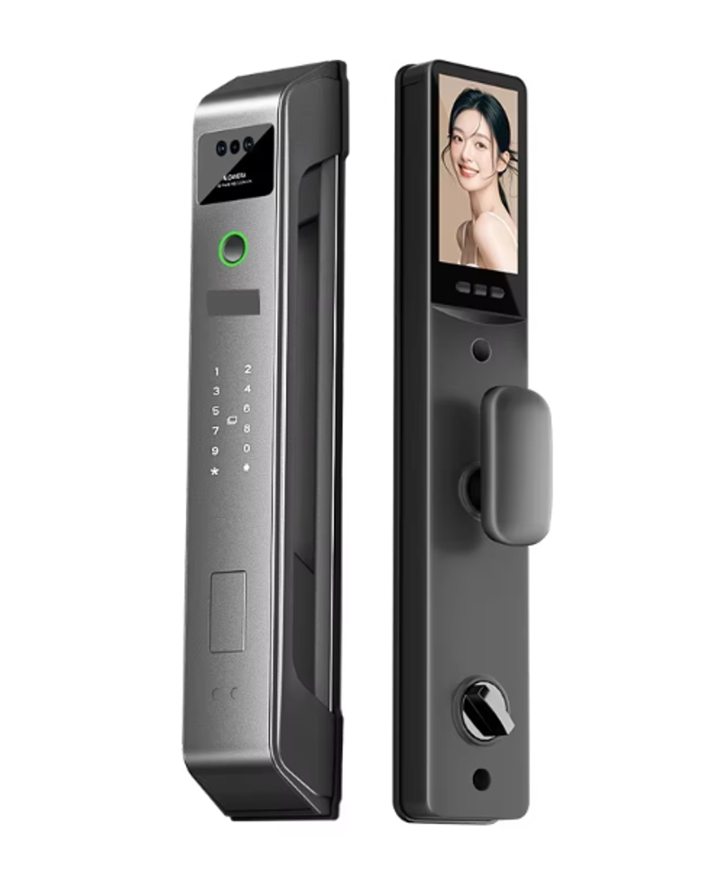 Face Recognition Smart Door Lock, Fingerprint & Password Entry Smart Lock for Front Door, Triple-Camera Monitoring, Cross-Border Tuya, Palm Vein Recognition