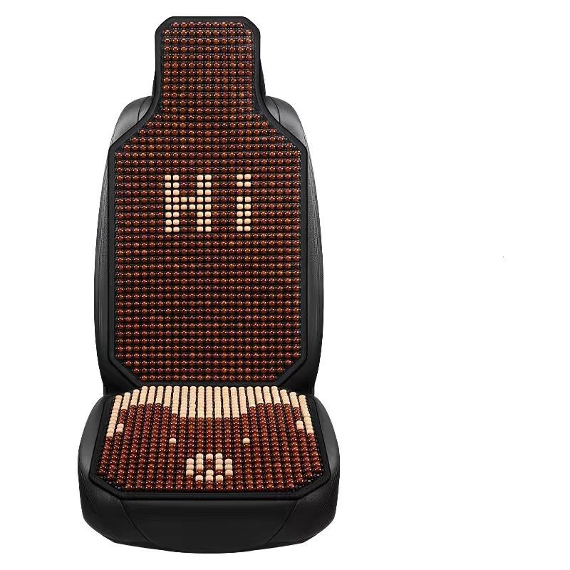 Summer car seat cushion breathable wooden bead single piece, all-season universal van and small truck driver's seat massage and cooling cushion