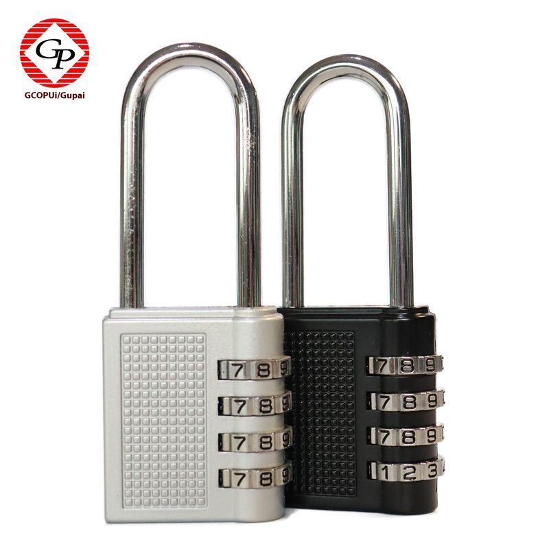 Jiajiajiang 4-digit combination open padlock, anti-theft lock, small padlock for gym, key & combination padlock for cabinets and luggage