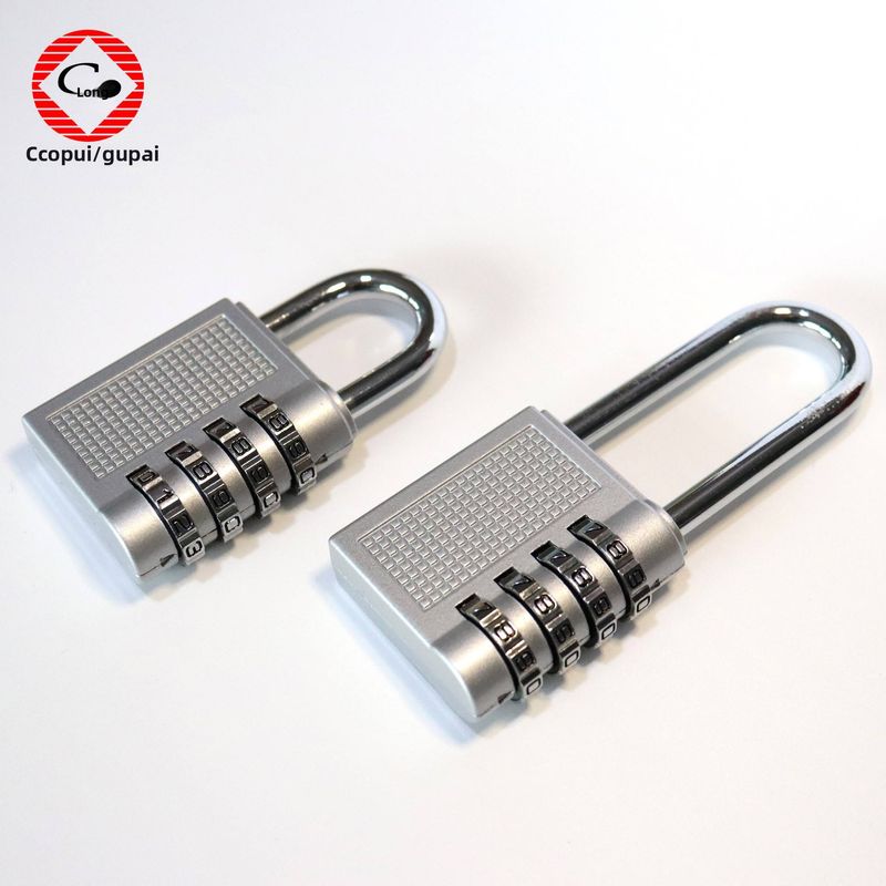 Jiajiajiang 4-digit combination open padlock, anti-theft lock, small padlock for gym, key & combination padlock for cabinets and luggage