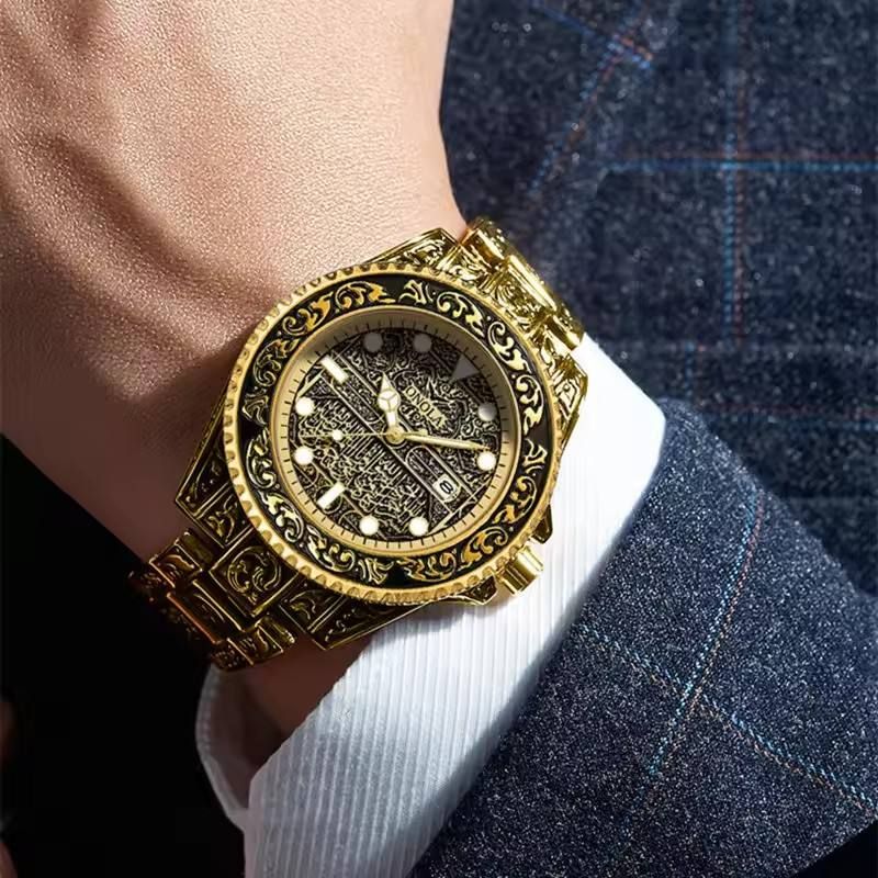 Genuine Fashion Brand ONOLA Retro Gold Men's Quartz Waterproof Watch