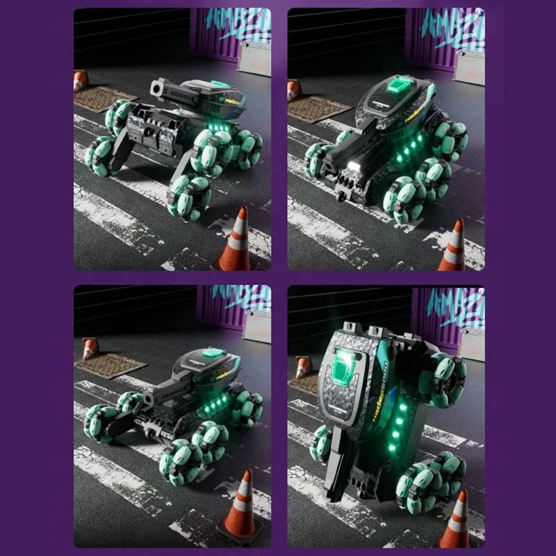 4DRC 8-Wheel Stunt Y13 Remote Control Water Bomb Launching Tank Car, Children's Toy Gesture Induction Off-Road Vehicle