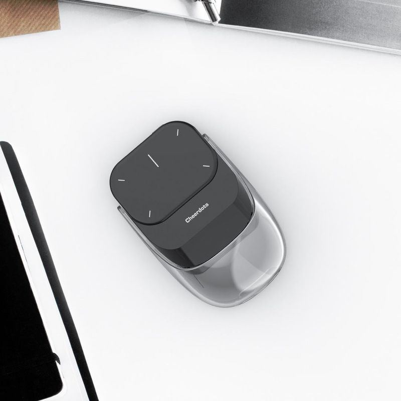 Cheerdots2 Smart AI Magnetic Detachable Air Mouse, Optical Ergonomic Design, Wireless Charging, Dual-Mode Switchable