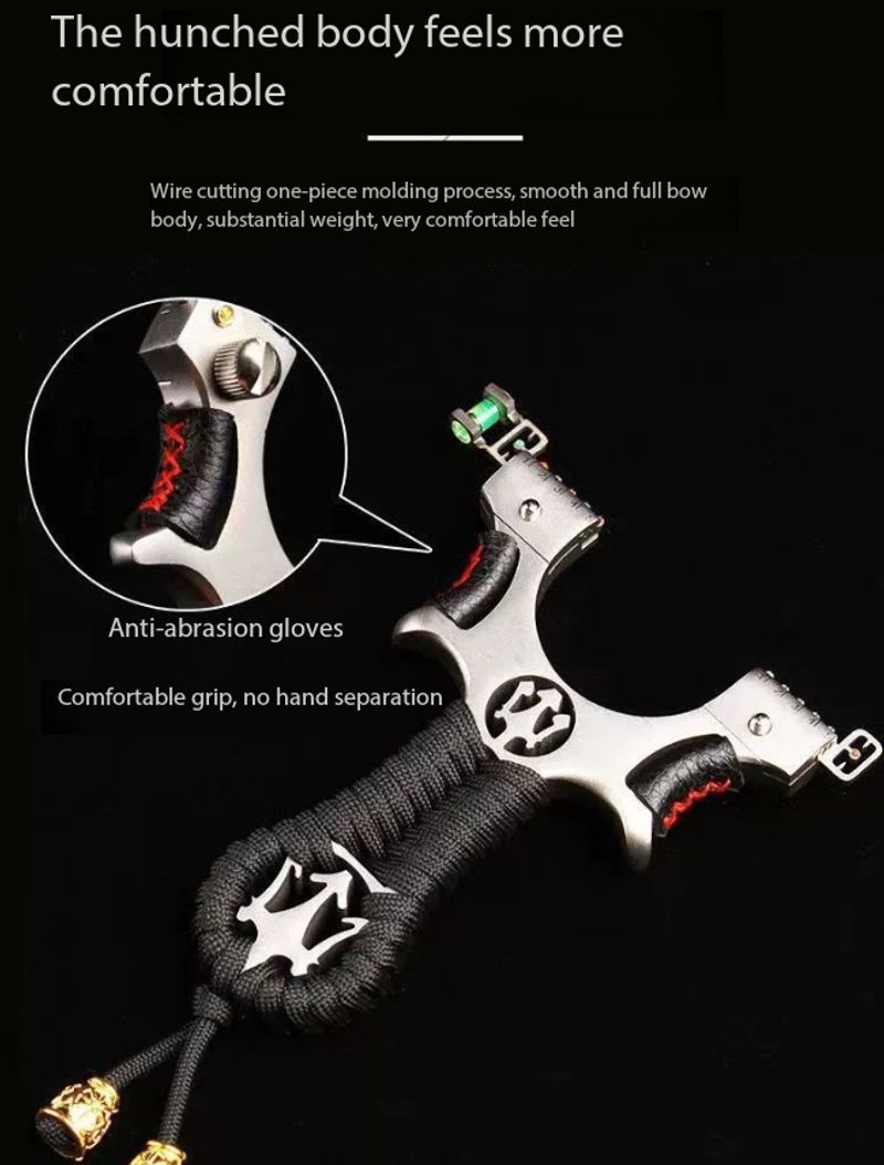 Alloy Mercedes slingshot with laser sight, quick-change flat rubber slingshot frame, tie-free, high-precision outdoor competitive slingshot for pinpoint accuracy with every shot