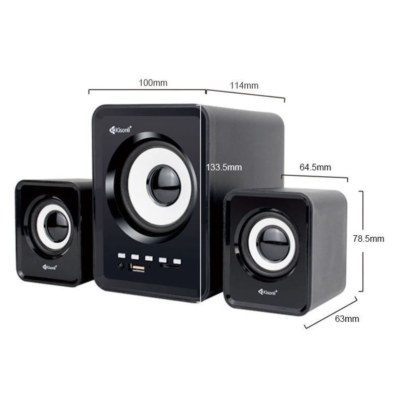 KisonliUSB2.0 Computer Speaker Desktop Audio 2.1 USB Speaker Subwoofer speakers