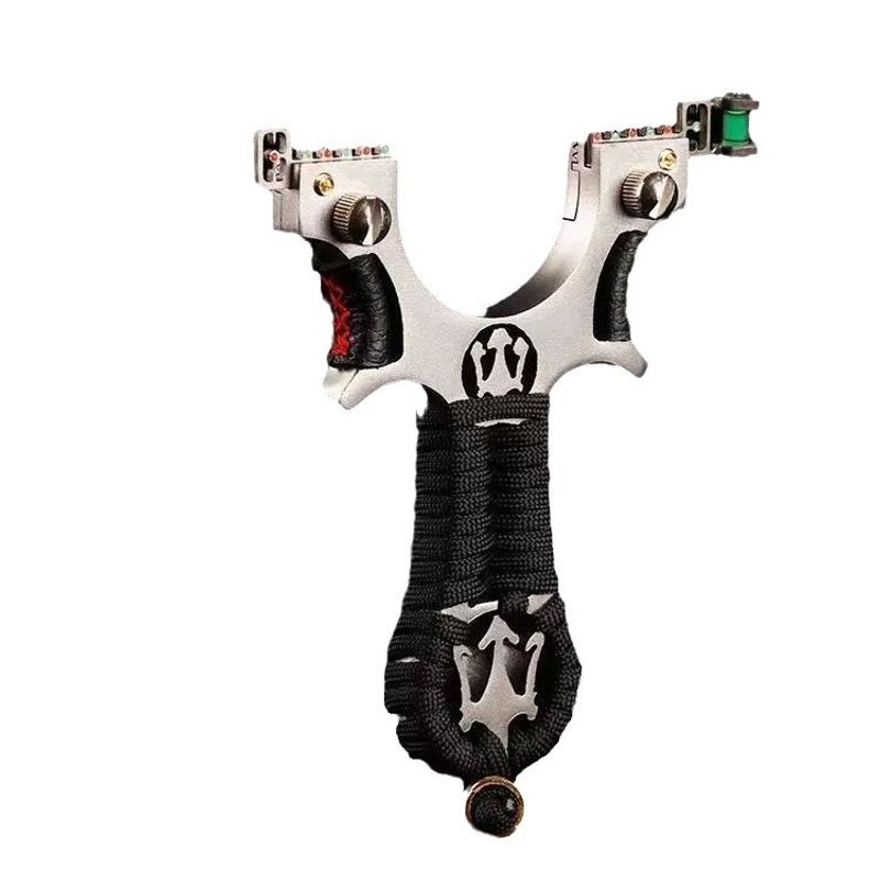 Alloy Mercedes slingshot with laser sight, quick-change flat rubber slingshot frame, tie-free, high-precision outdoor competitive slingshot for pinpoint accuracy with every shot