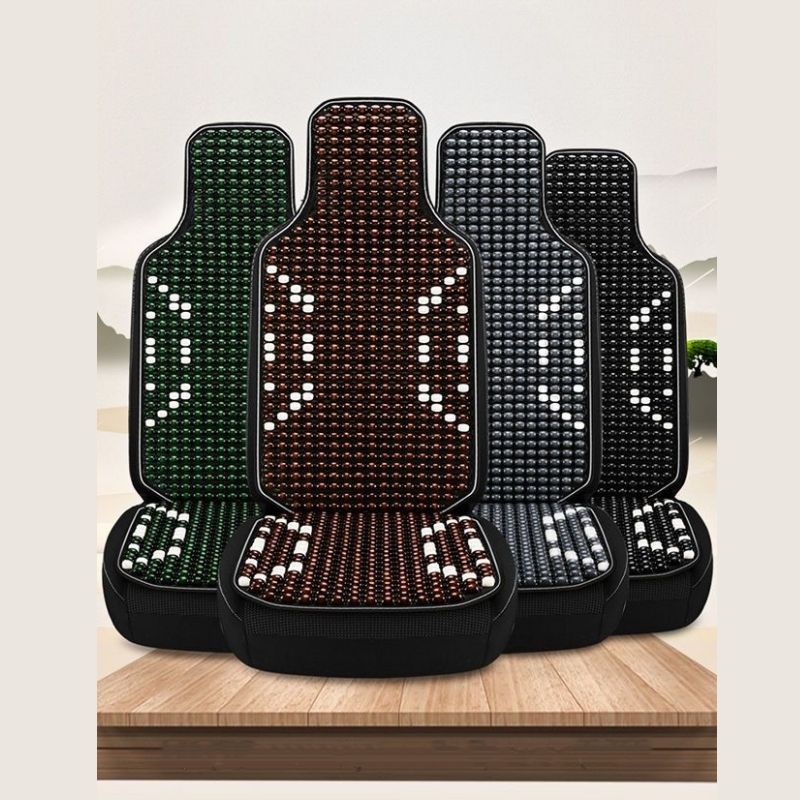 Summer car seat cushion breathable wooden bead single piece, all-season universal van and small truck driver's seat massage and cooling cushion