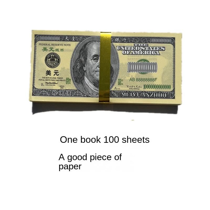This is a prop US dollar bill, which can be burned as an offering to deceased relatives to help them buy what they want in heaven and achieve financial freedom. It also reflects the care and longing of relatives for the deceased.