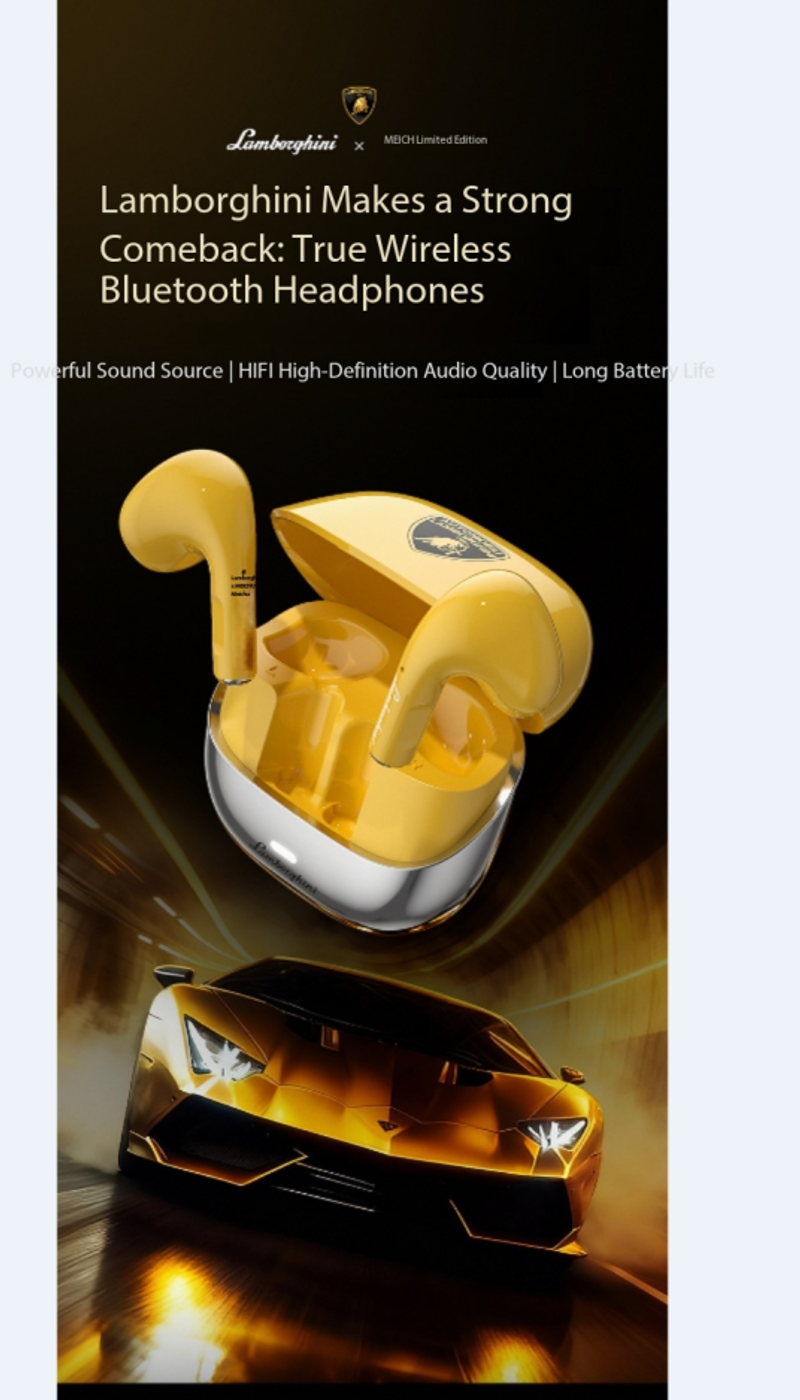 Lamborghini T58 Bluetooth wireless earphones, noise-canceling in-ear type with high sound quality