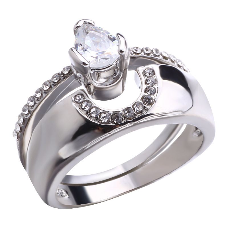 Princess cut carat moissanite ring set for women, engagement ring