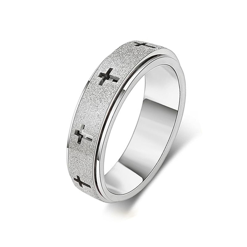 Cross ring, spinner ring, fortune-turning ring, stress-relieving and anxiety-reducing ring