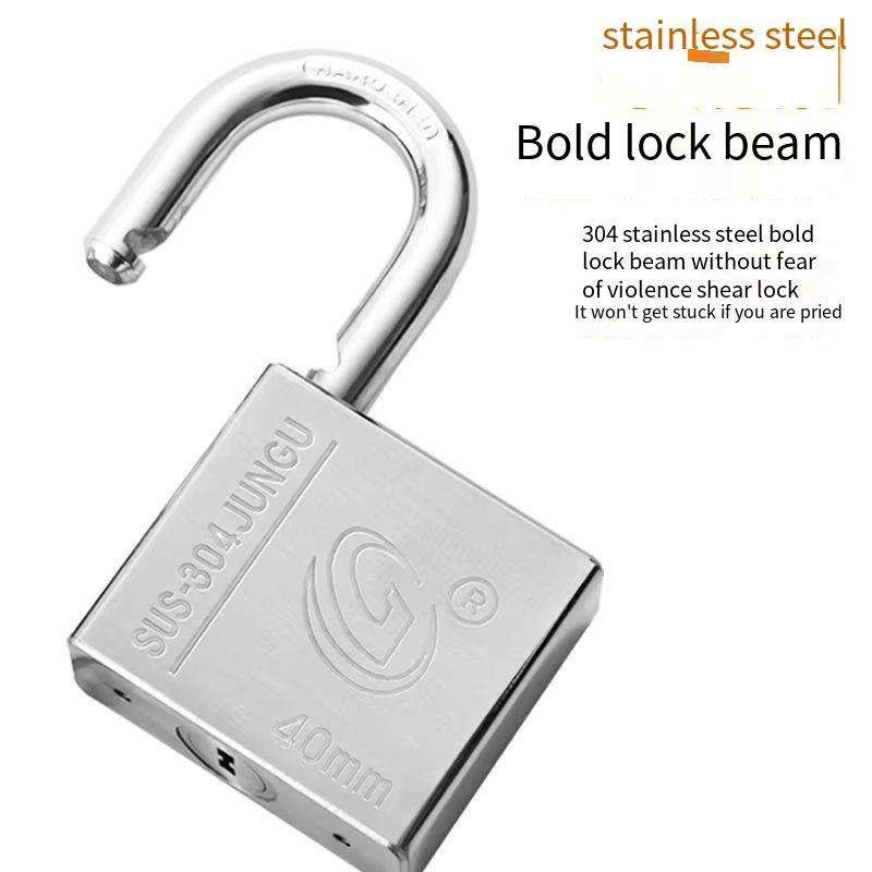 All-purpose open padlock, waterproof and rust-proof, imitation stainless steel padlock for household and dormitory use, universal lock with one key opening multiple locks