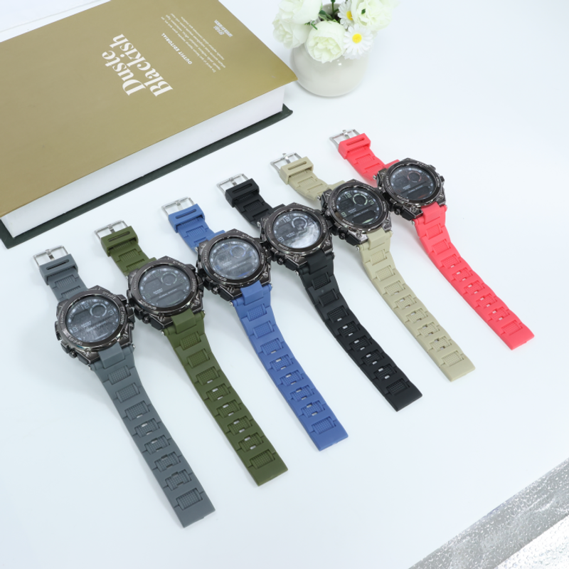 Large Dial Fashion Multi-Function Dual-Display Waterproof Luminous Electronic Watch