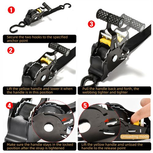 Automatic Retractable Tightener Straps, Luggage Ropes, Motorcycle Straps, Fixing and Tightening Straps
