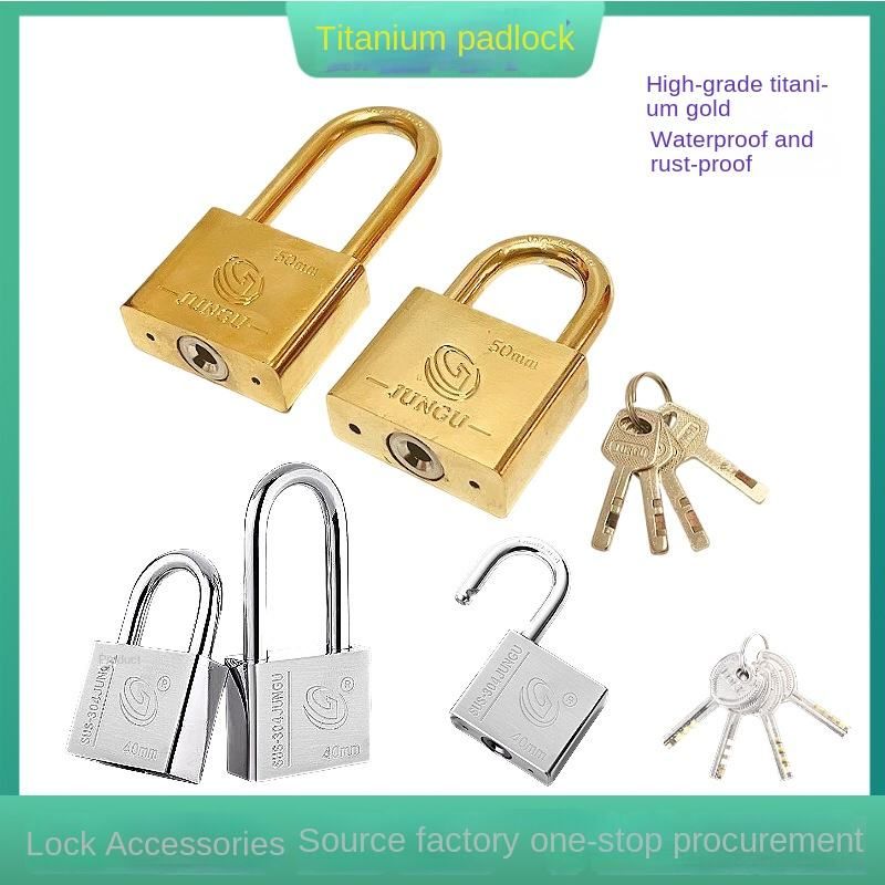 All-purpose open padlock, waterproof and rust-proof, imitation stainless steel padlock for household and dormitory use, universal lock with one key opening multiple locks