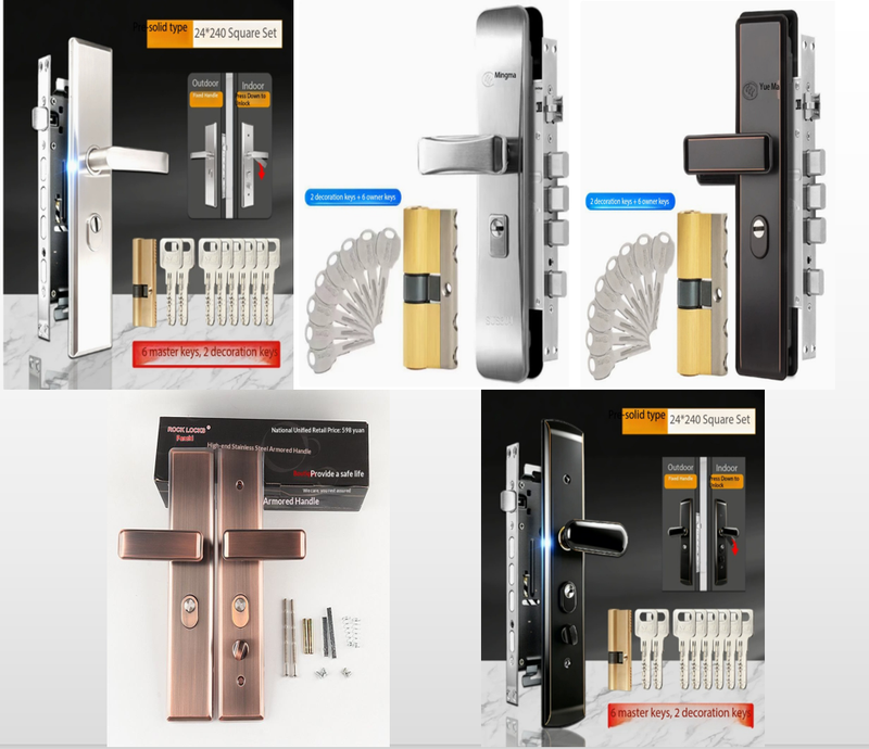 Available in various styles and colors, square tongue multi-functional stainless steel lock body, cylindrical anti-jam gear, double active double quick smart anti-theft door lock body