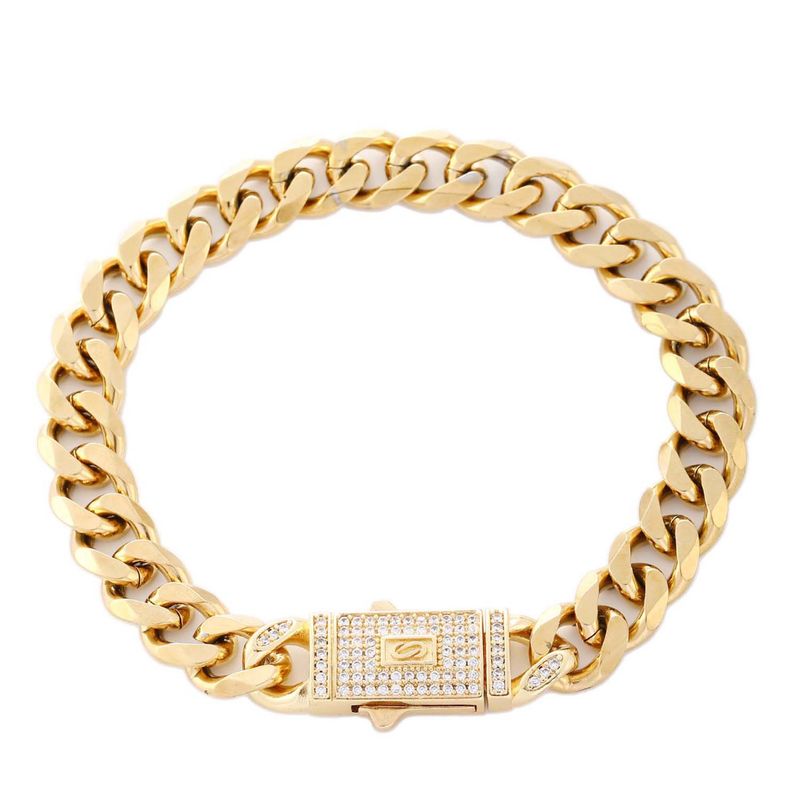 New Style Hip-hop Cuban Double-layer Bracelet, ins Light Luxury, Trendy and Cool Bracelet, Fashionable and Personalized Cuban Chain 复制