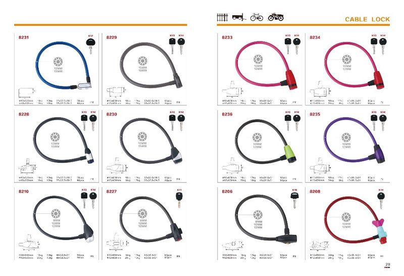Various U-shaped glass door locks, double-open anti-theft locks for stores and shops, large plug-in password locks, motorcycle locks, and long locks for household sliding doors