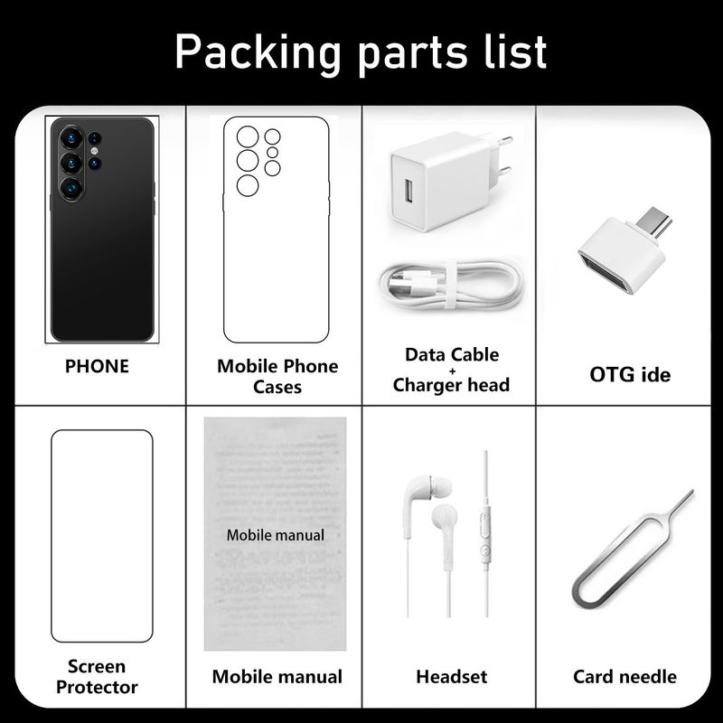 S26 Ultra Cross-border Mobile Phone, 7.3-inch Screen, 3GB+64GB, Full Netcom 4G, Android 10 Smart Phone, New Model for TikTok