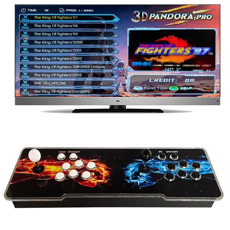 Pandora's Box 29800 All-in-One Dual Joystick Game Console Connected to TV, Moonlight Box Game Console Control Panel