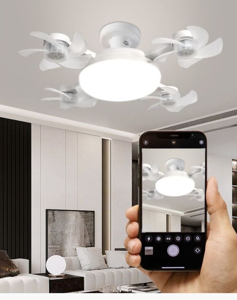 Remote Control for Home Living Room Bedroom Fan and Lights LED Lamp Smart LED Ceiling Fan