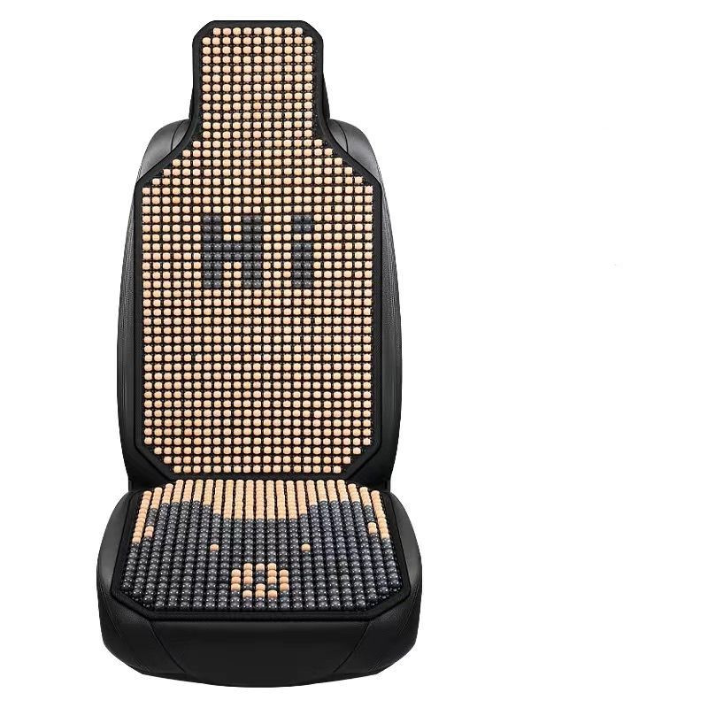 Summer car seat cushion breathable wooden bead single piece, all-season universal van and small truck driver's seat massage and cooling cushion